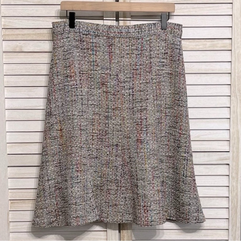 Vintage 1990’s Barelli Tweed Boucle Multi A Line Skirt Women’s 10 PRICE FIRM